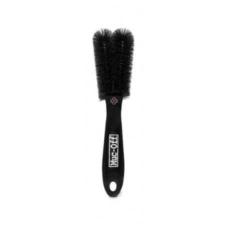 MUC-OFF Cepillo para limpieza de bicicleta doble cabezal (2 PRONG BRUSH) 227012