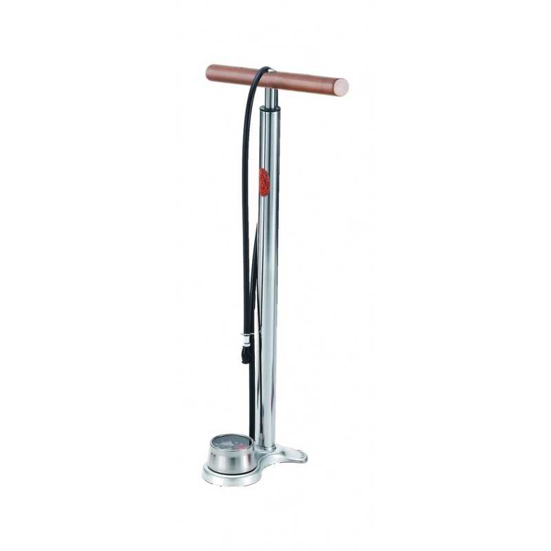 MIJNENPIEPER Hinchador bomba inflador taller con manometro todas las valvulas mango de madera y acero ER AIRFISH 700 MM 701182