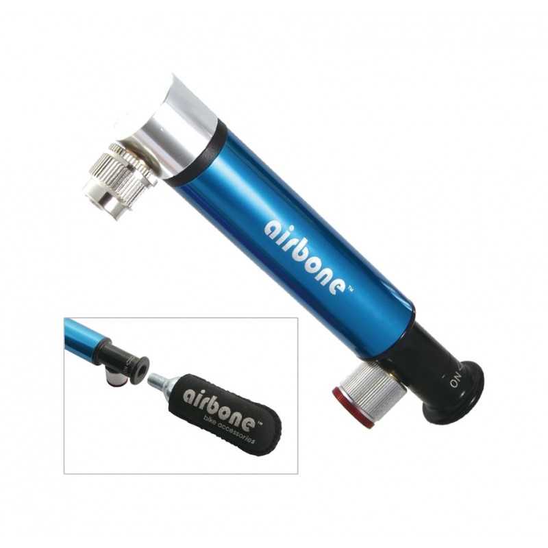 AIRBONE Mini hinchador bomba inflador con soporte valvula STANDARD ZT-724 DUAL CO2 130 MM 715438VAR