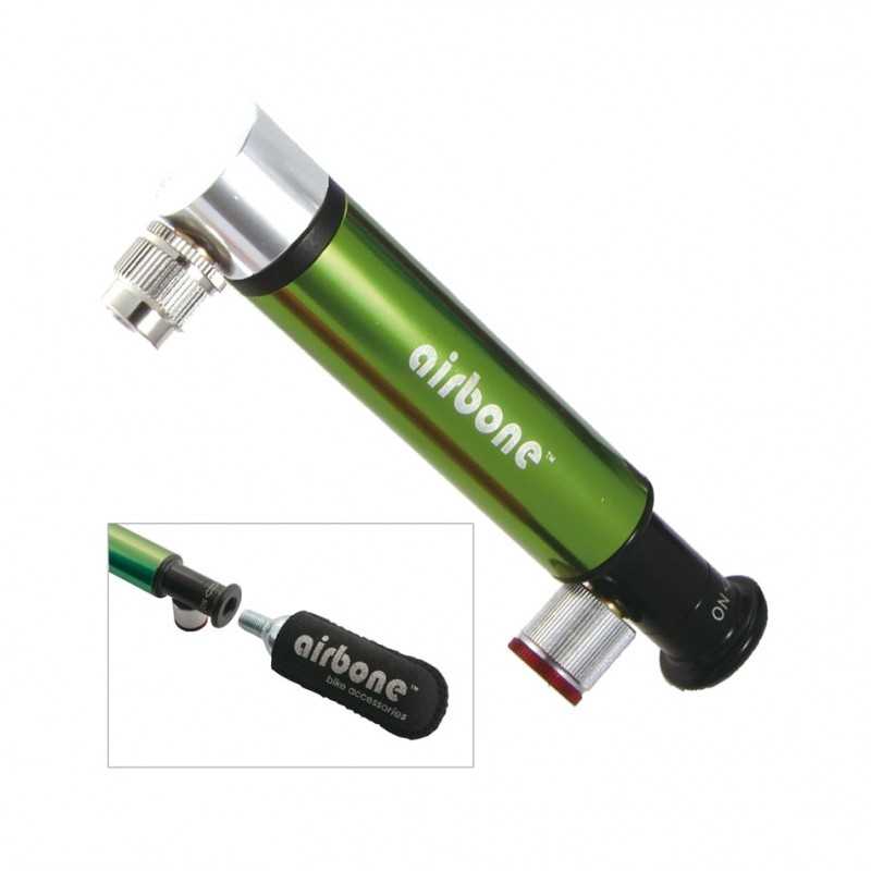 AIRBONE Mini hinchador bomba inflador con soporte valvula STANDARD ZT-724 DUAL CO2 130 MM 715438VAR