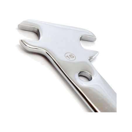 Pedal and axle nut wrench combo tool WRENCH 15 MM