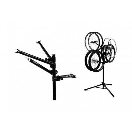 Double head arm for wall plate holder