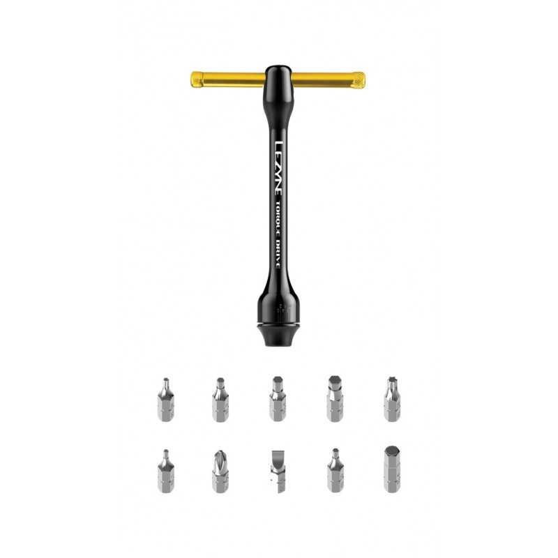 LEZYNE Herramienta con 10 brocas y mango extraible + funda de transporte TORQUE DRIVE 4712805997633