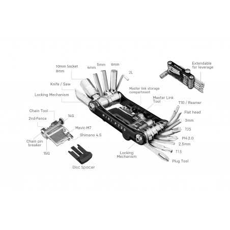 TOPEAK Llave multiherramienta NINJA MASTER+ PT30 56353