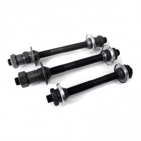 Hollow complete front wheel axle