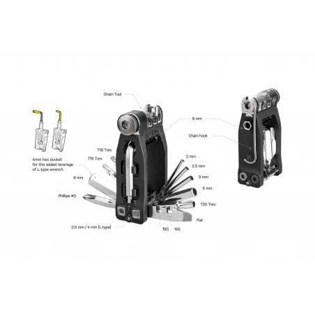 TOPEAK Llave multiherramienta NINJA MASTER+ T16 56356