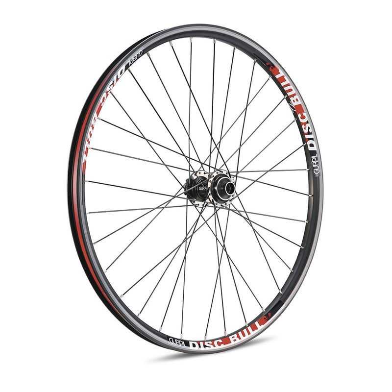 Front wheel black axle  20 mm disc bull