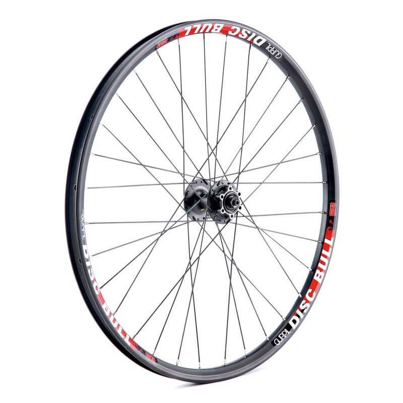 GURPIL Rueda delantera negra disc bull shimano m495 center lock 63950