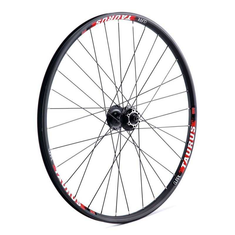 GURPIL Rueda delantera negra disc taurus shimano m495 center lock 63954