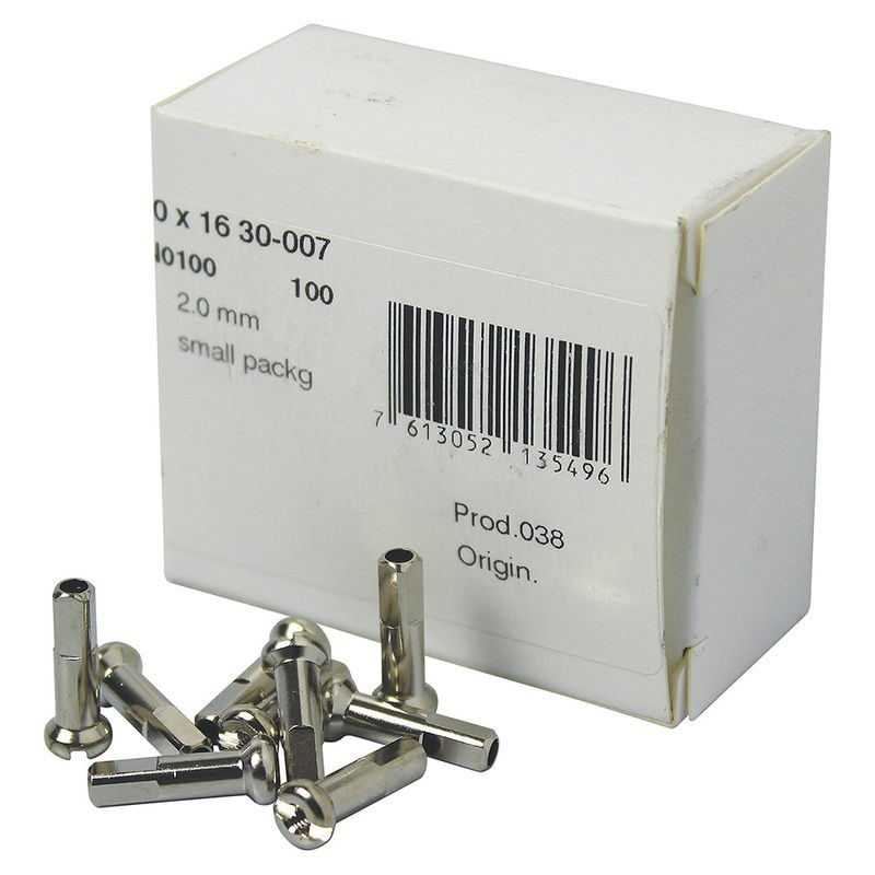 DT SWISS Caja 100 cabecillas de radios latón 2x16mm 424A7