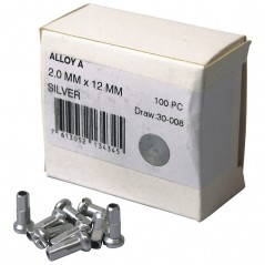 DT SWISS Caja 100 cabecillas de radios aluminio 2 mm 424C0