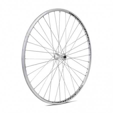 Wheel road or city front rigid chrina silver with aluminum closure  700