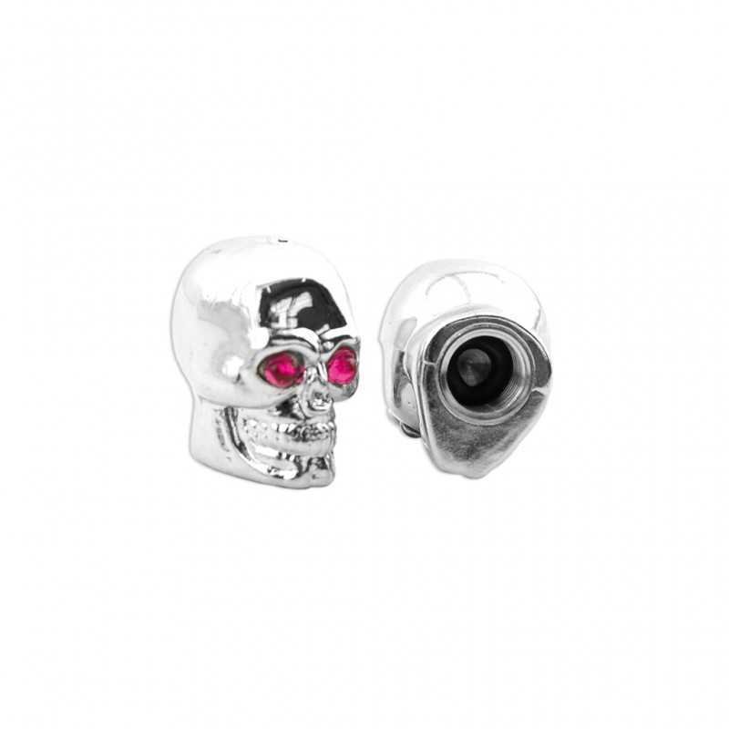 Plug, schrader valve skull bicycle