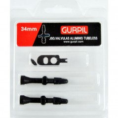 Thin aluminum valves kit  TUBELESS 34MM 34MM