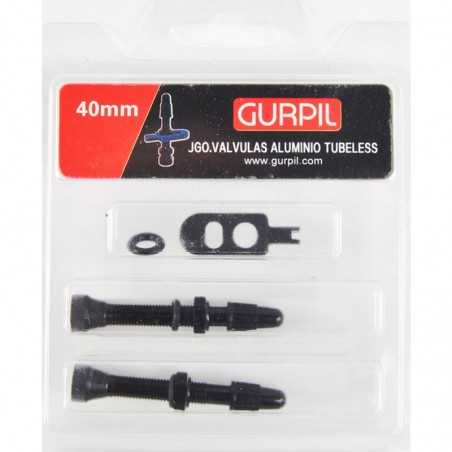 GURPIL Juego valvulas finas aluminio TUBELESS 40MM 332B91