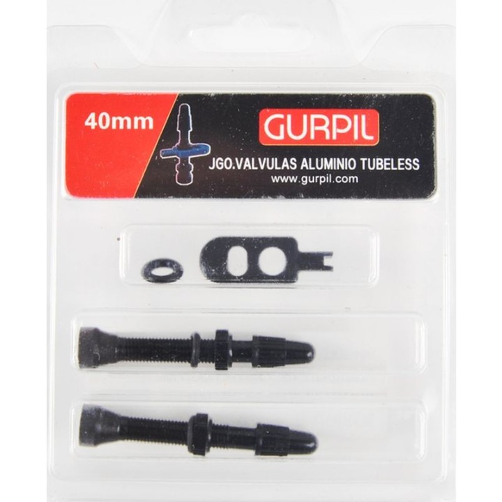 Thin aluminum valves kit  TUBELESS 40MM 40MM