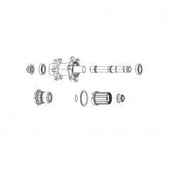 ZIPP Juego de casquillos para buje compatible SRAM ZR1 12X100 MM 105117