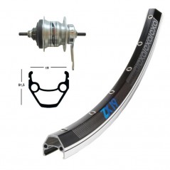 WINORA Rueda completa trasera 28x1.75 EXAL ZX 19 SHIMANO NEXUS 128 MM 7V (622-19) 36 703304