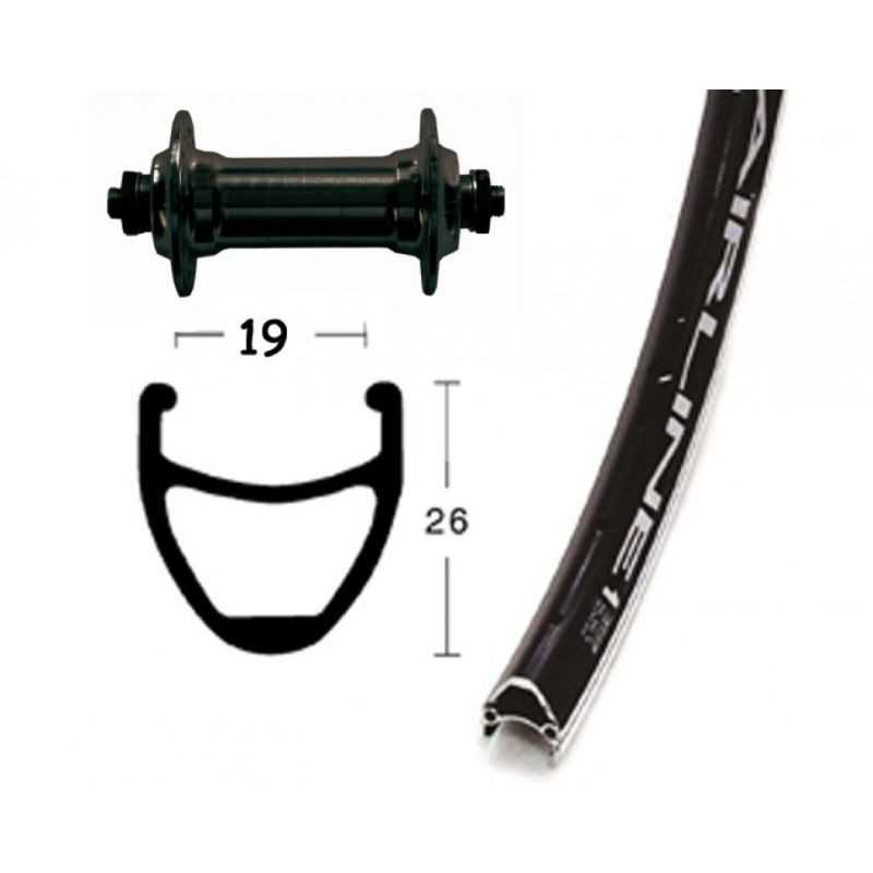 WINORA Rueda completa delantera de aluminio 28x1.75 VUELTA AIRLINE QR 100 MM (622-19) 703310