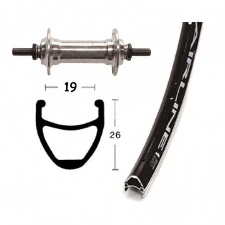 Aluminum front complete wheel  28x1.75 VUELTA AIRLINE 100 MM (622-19)