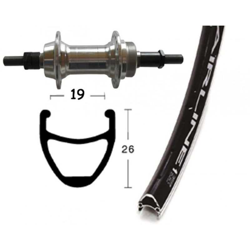 WINORA Rueda completa trasera 28x1.75 VUELTA AIRLINE EJE MACIZO 135 MM 6/7V (622-19) 36 703313