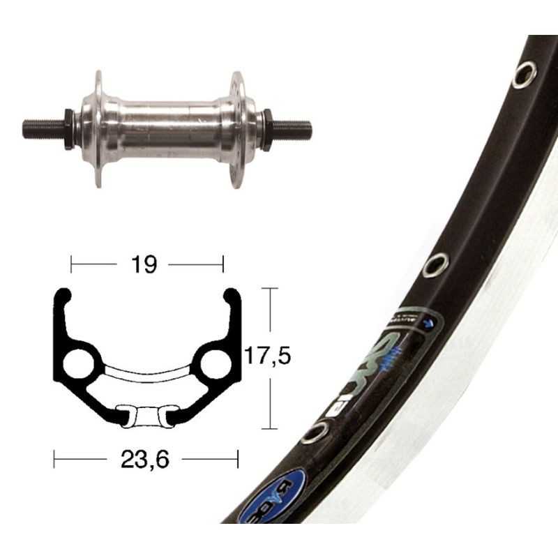 WINORA Rueda completa delantera 28x1.75 RIGIDA ZAC 19 100 (622-19) 703361