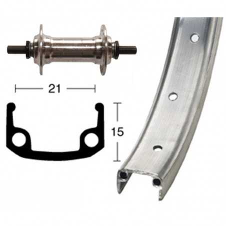 Aluminum front complete wheel  26x1.90 100 MM (559-21)