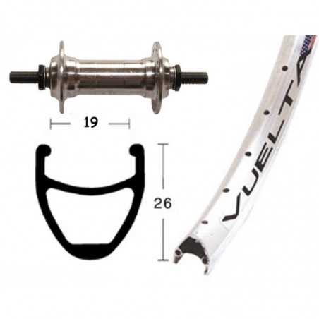 Aluminum front complete wheel  26x1.90 AIRLINE 1 100 MM (559-21)