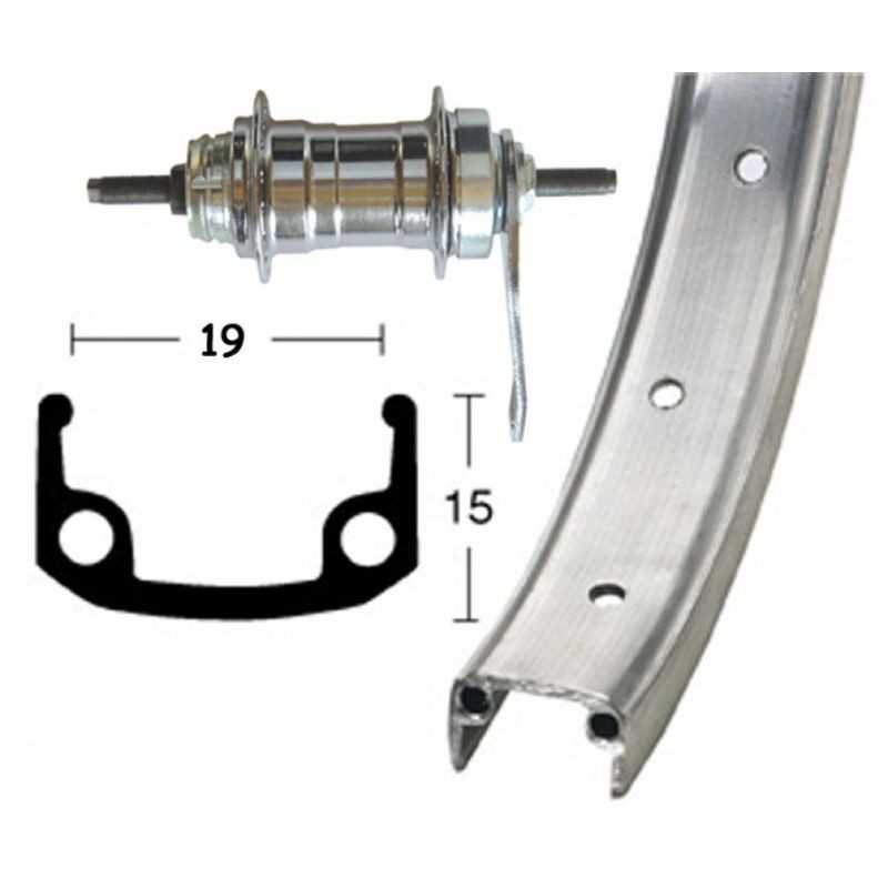 WINORA Rueda completa trasera 28x1 3/8 107 MM (622-19) 36 703215