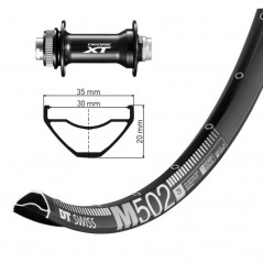 Aluminum front complete wheel  29 DT SWISS M502 AG DISK CL SH DEORE XT HBM 8010 