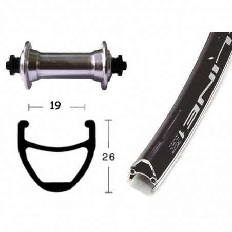 WINORA Rueda completa delantera de aluminio 26x1.75 AIRLINE 1 SHIMANO TX 800 QR 100 MM (559-19) 703322
