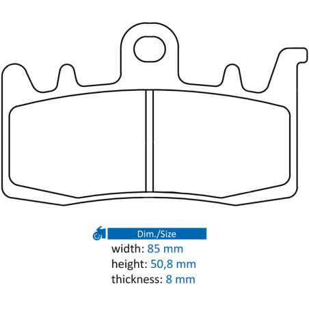 Pad, brake, sintered CL Brakes