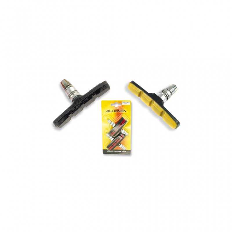 ALHONGA Juego de 4 zapatas freno para sistema V-Brake y U-Brake - Color negro 819