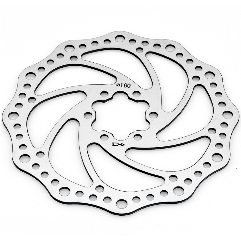 ALHONGA Disco freno wave floreado ondulado Ø160mm bici bicicleta 15274