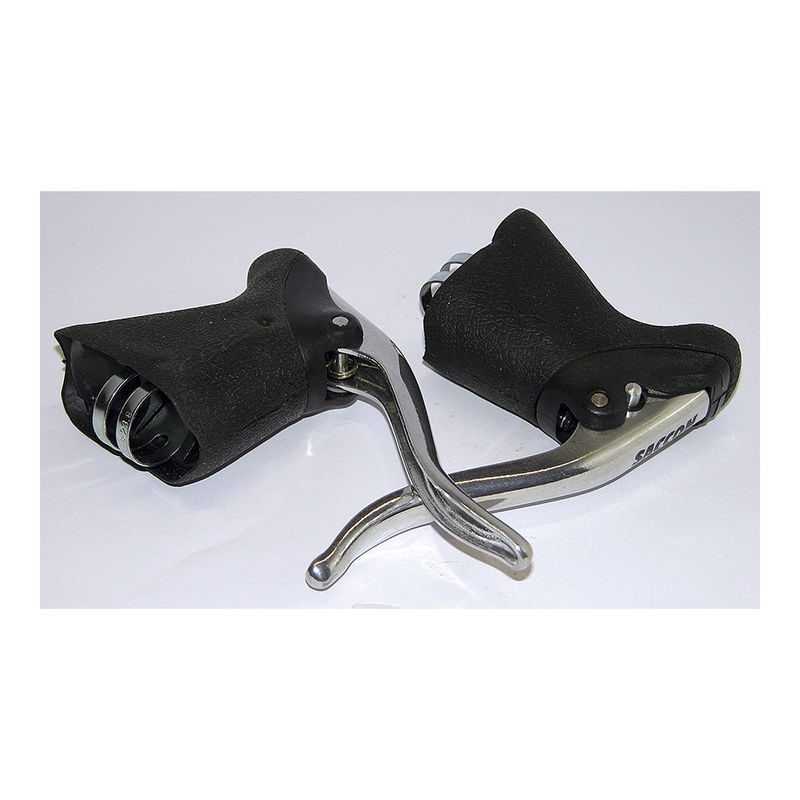 Pair of anodized brake levers with hood