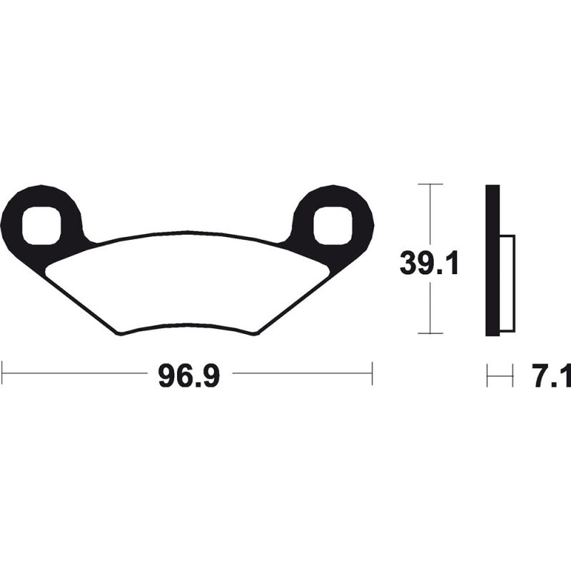Pad, brake, sintered  Off Road standard MO142