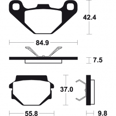 Pad, brake, sintered  Off Road standard MO192
