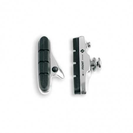 ALHONGA Juego de 2 zapatas freno para bicicleta carretera Shimano Ultegra/Dura-Ace con carcasa aluminio plateado 633