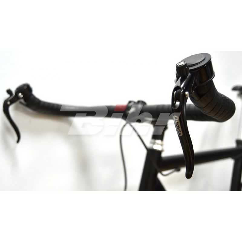 ALHONGA Manetas de freno Singlespeed 22 2 Negro diseño fixie tipo triathlon 967-22,2
