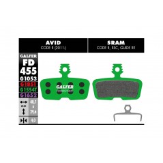 GALFER Pastillas de freno bicicleta disco BIKE PRO 8400160591448