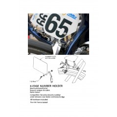 Professional stainless steel number plate compatible with rear road brake