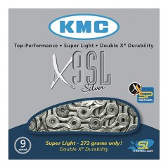 KMC Cadena cromada X-9 SL index 9v 26224