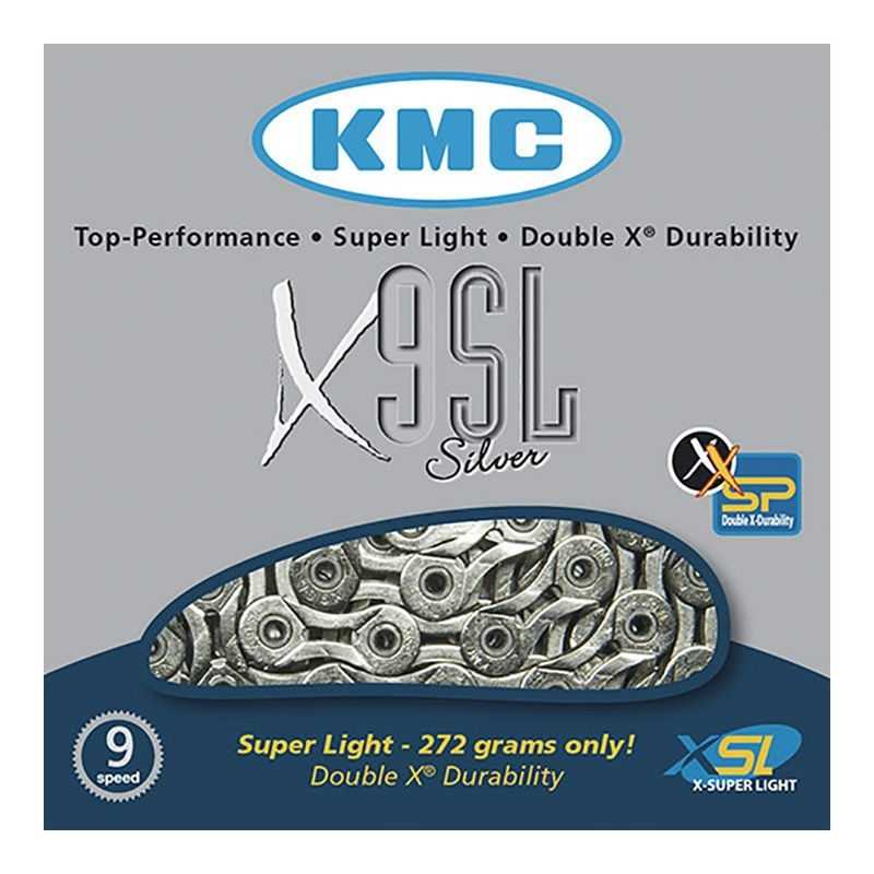 KMC Cadena cromada X-9 SL index 9v 26224
