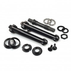 PROWHEEL Juego de Bielas BMX Acero con Sección Ovalada y Contacto Eje 8T - Negro 170mm 11999