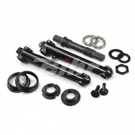 PROWHEEL Juego de Bielas BMX Acero con Sección Ovalada y Contacto Eje 8T - Negro 170mm 11999