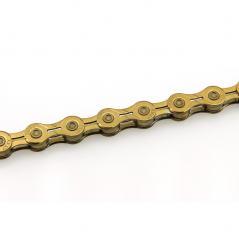 Chain, kmc bicycle x10el, 10v, gold, shimano, campagnolo, sram