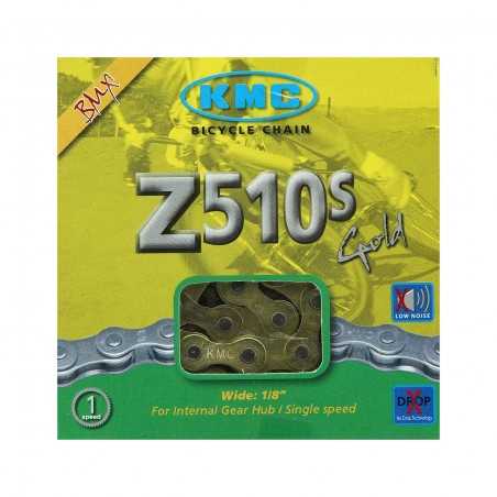 KMC Cadena Z-510 BMX112 Pasos Oro - Uso recomendado para BMX, Infantil, Ciudad 15475