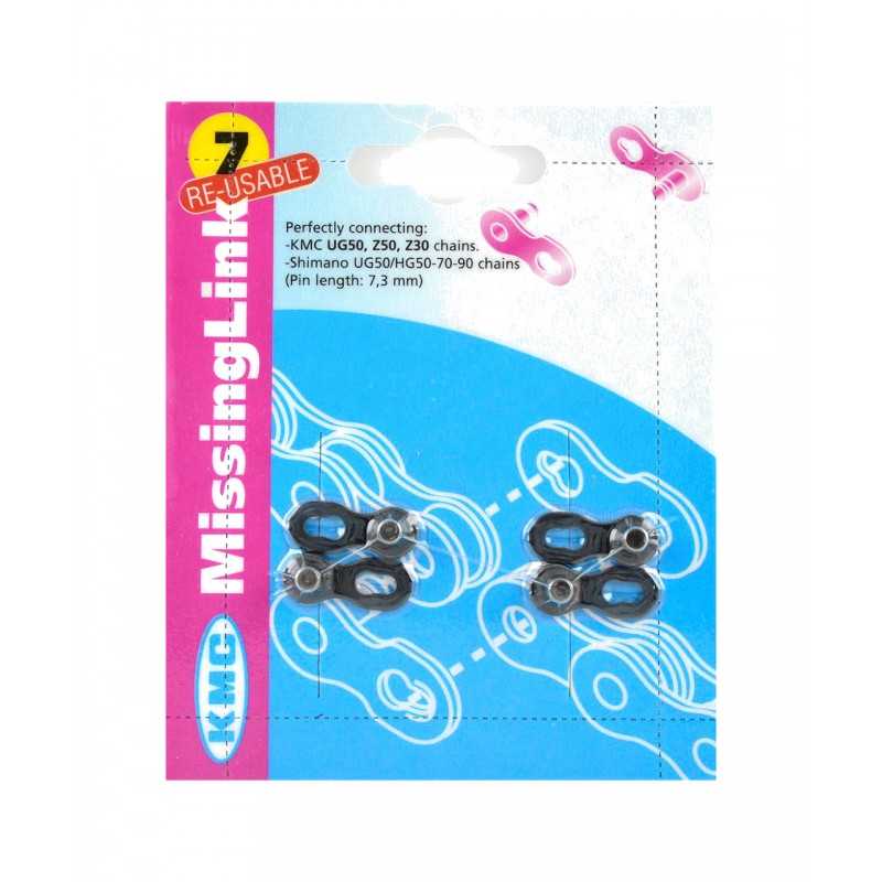 KMC 2x Enganche link eslabon union cadena 7v 8v 7,3mm bici bicicleta 15491