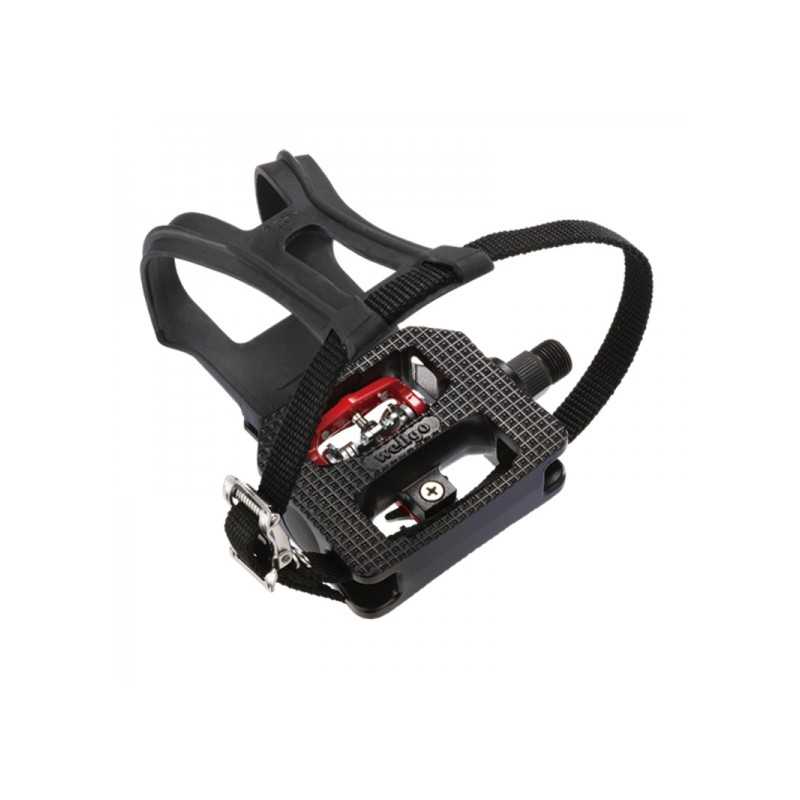 Pair, pedals, gym, mix, auto/platform/toeclip wellgo wpde003b