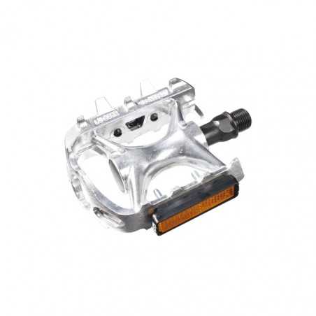 Pair, pedals, btt, aluminum, with reflex, bicycle